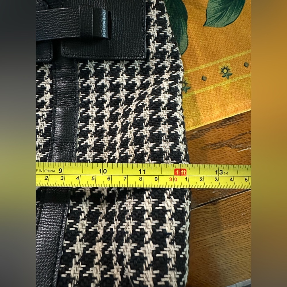 Beautiful 2018 Henri Bendel Houndstooth Jetsetter Convertible Tweed Backpack EUC - Picture 9 of 10